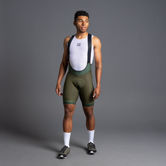 Solana Jersey LS + Performance Bib 9.5" Olive