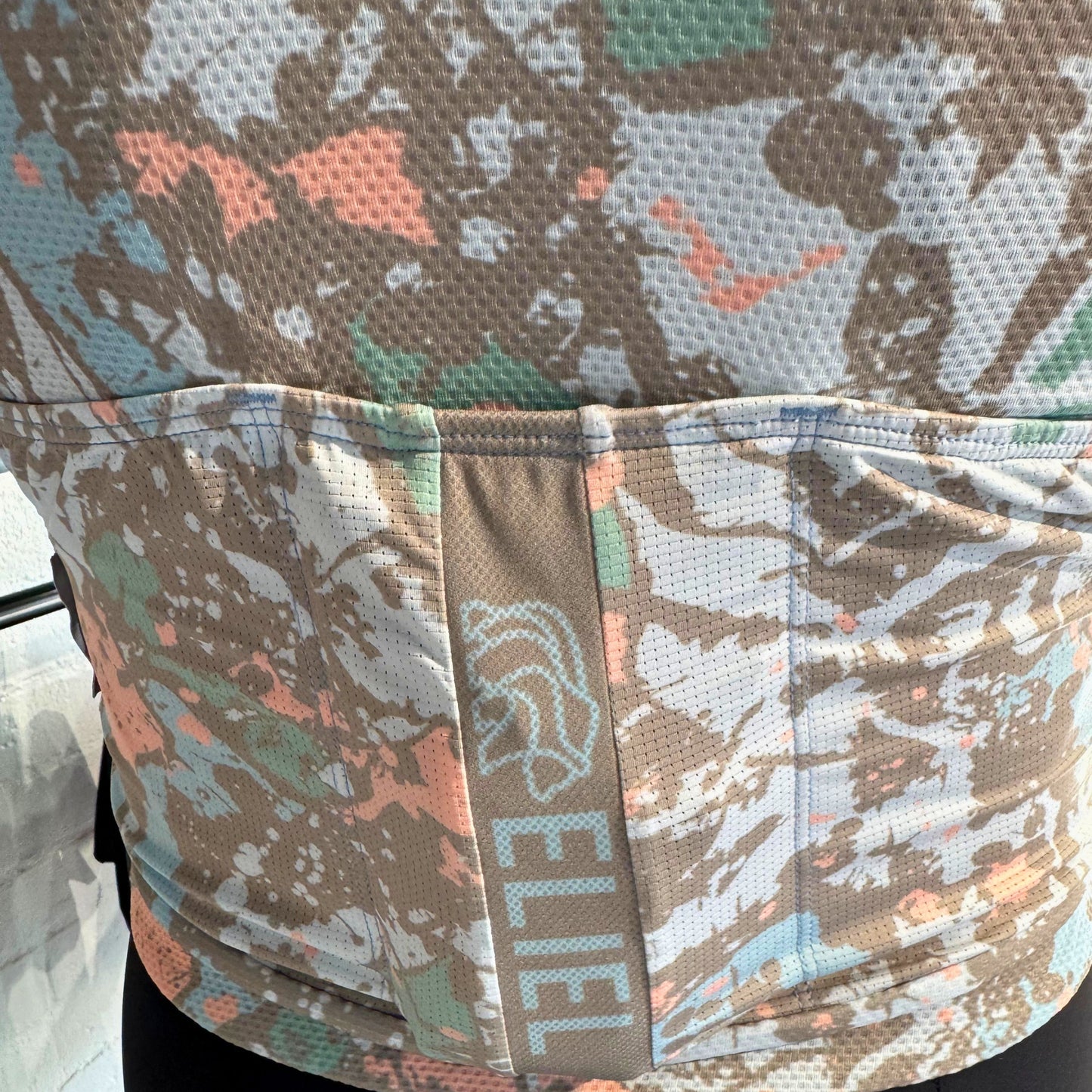 clay, mist, peach print jersey