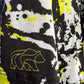 black, neon yellow, white jersey