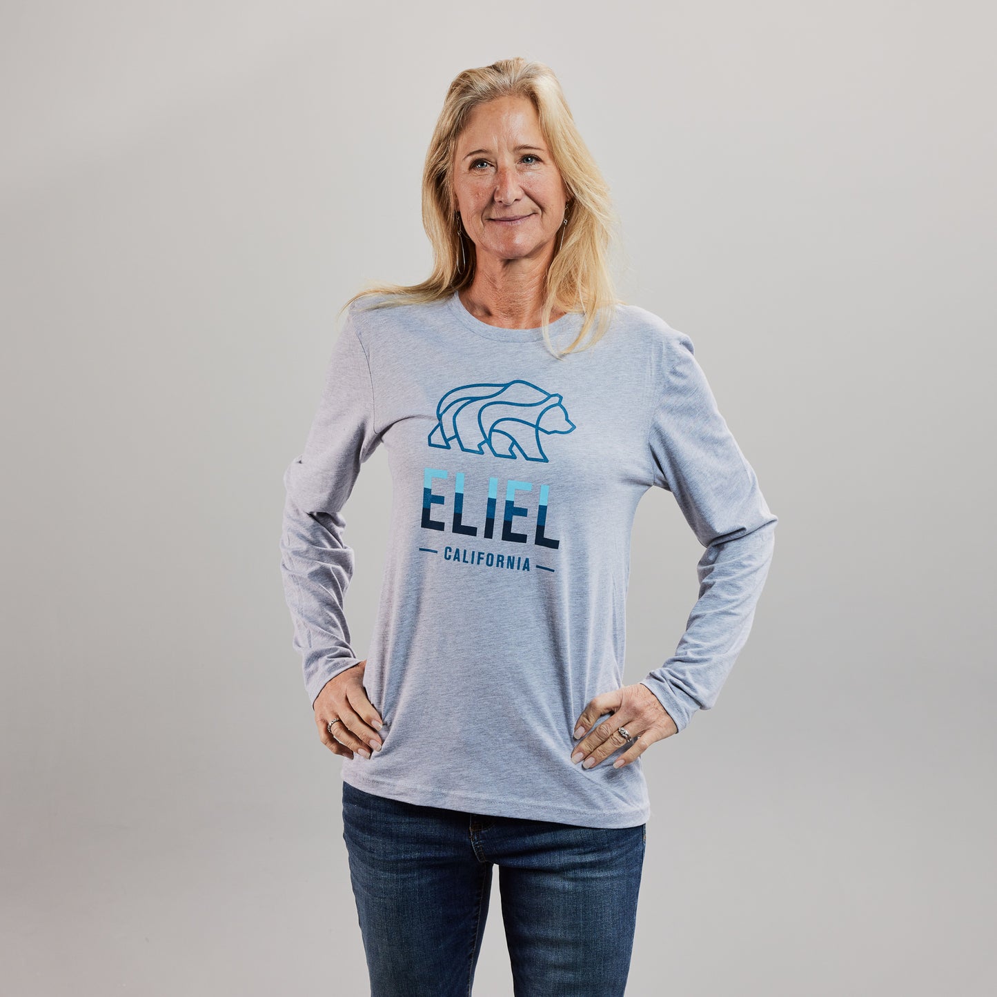 Stack Blue Long Sleeve T-Shirt